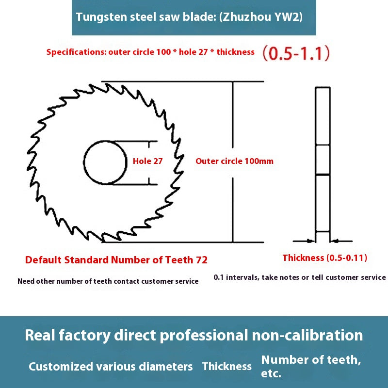 1143-Tungsten steel saw blade milling cutter ebony circular saw blade integral tungsten carbide saw blade outer diameter 20/30/40/60/80/100 Shandong Denso Pricision Tools Co.,Ltd.